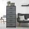 Sorbus Narrow 5 Drawers Nightstand with Steel Frame, Wood Top, Easy Pull Fabric Bins for Home, Bedroom, Office & Dorm